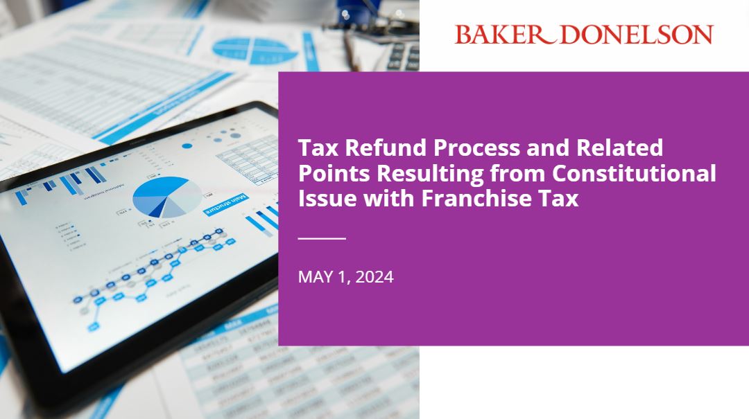 Tax refund process and related points arising from a constitutional question with the franchise tax